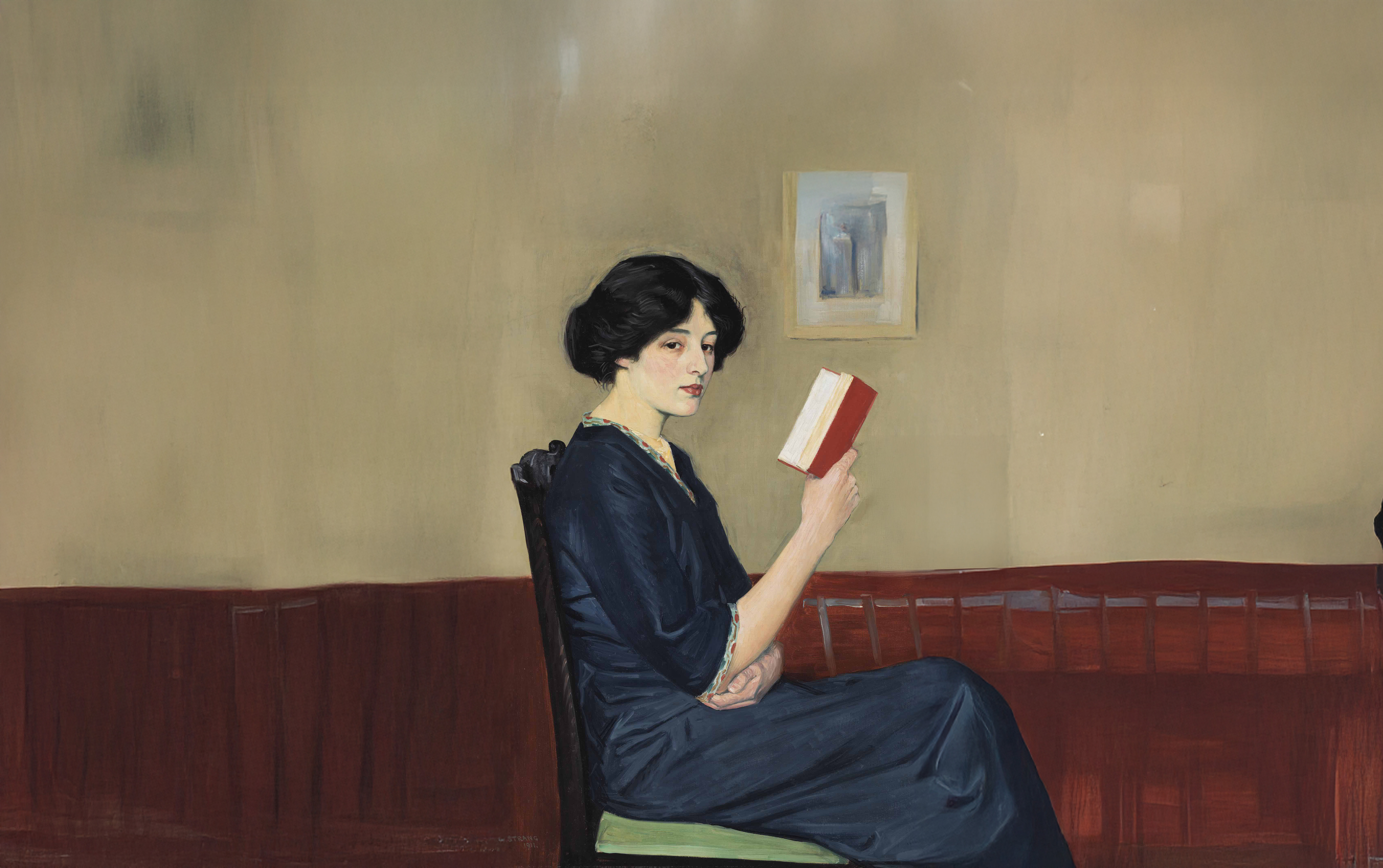Woman reading a book